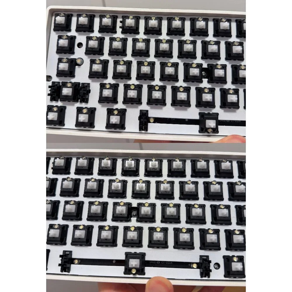 Poker II 2 60% White Mechanical Keyboard Cherry MX Clear White LEDs Backlit PBT